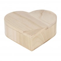 Boîte cœur 15 cm bois - Artemio